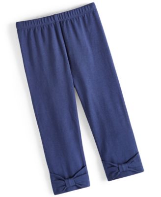 First Impressions - Baby Girls Bow-Hem Leggings
