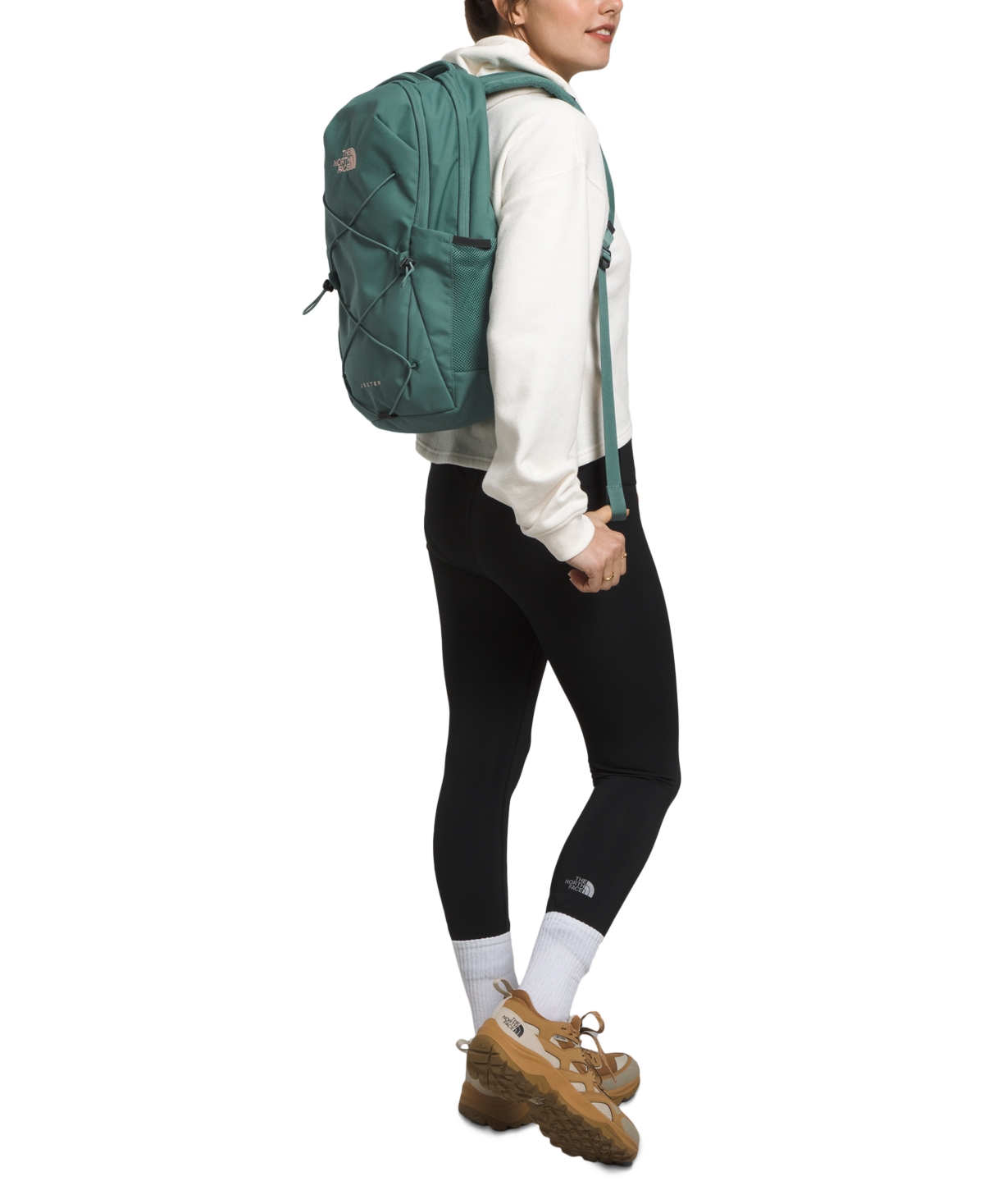 The North Face Women's Jester Backpack In Dark Sage,pink Moss