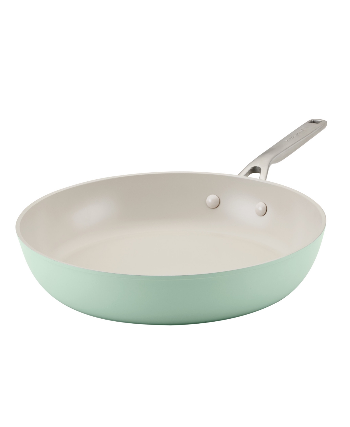 Kitchenaid Hard Anodized Ceramic Nonstick 12.25" Frying Pan In Pistachio