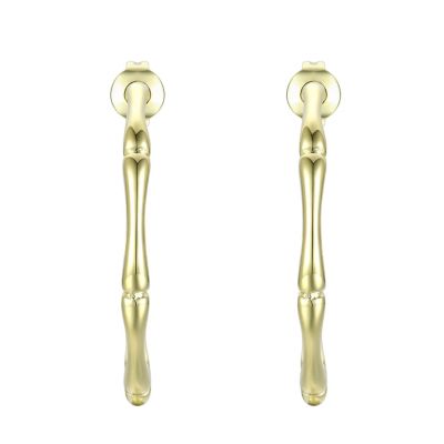 14K Gold Plated Open Hoop Earrings