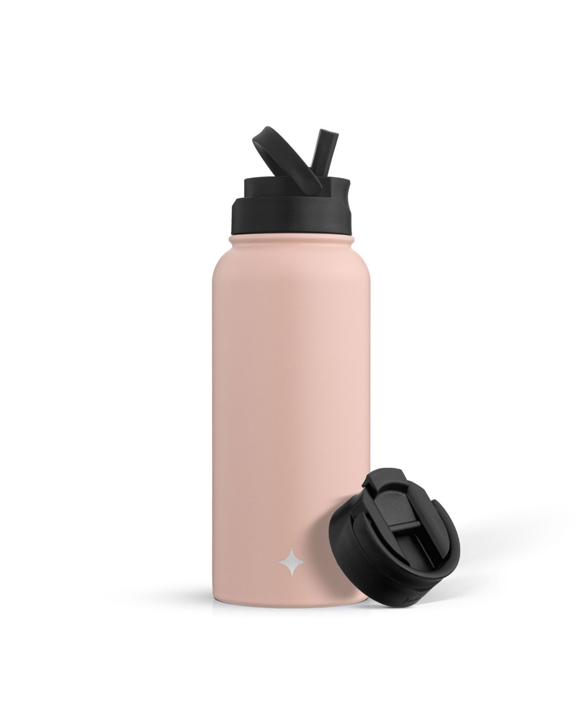 Joyjolt Water Bottle With Flip Lid, Sport Straw Lid, 32 oz In Pink