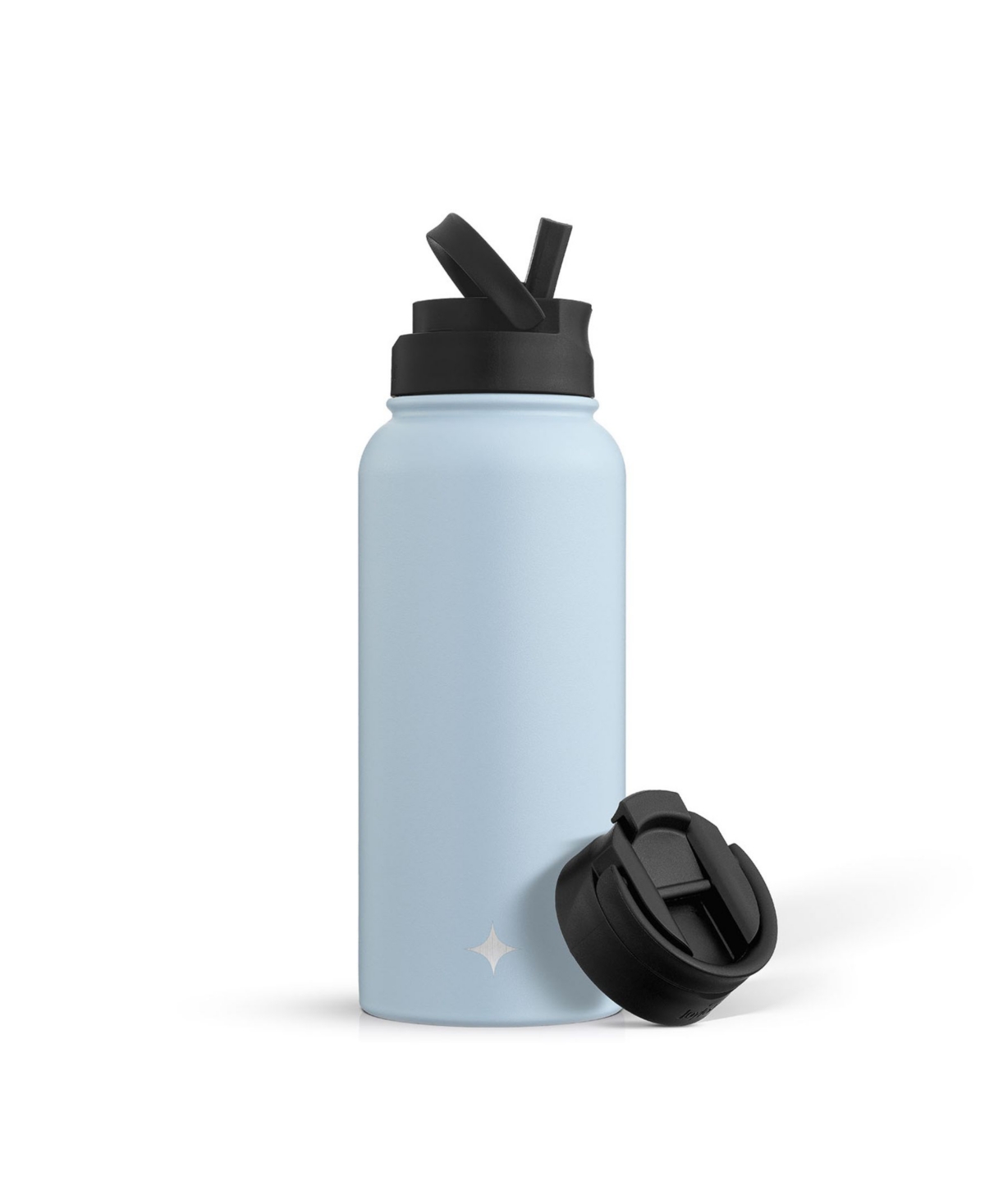 Joyjolt Water Bottle With Flip Lid, Sport Straw Lid, 32 oz In Blue