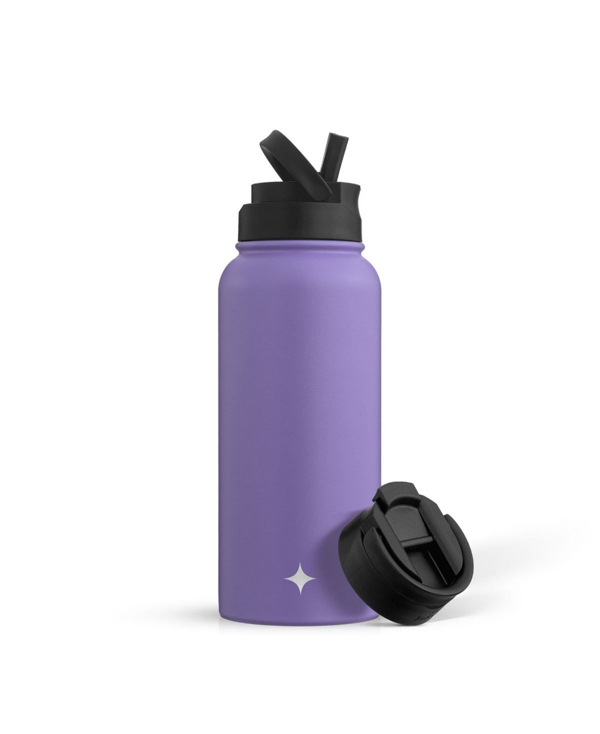 Joyjolt Water Bottle With Flip Lid, Sport Straw Lid, 32 oz In Purple