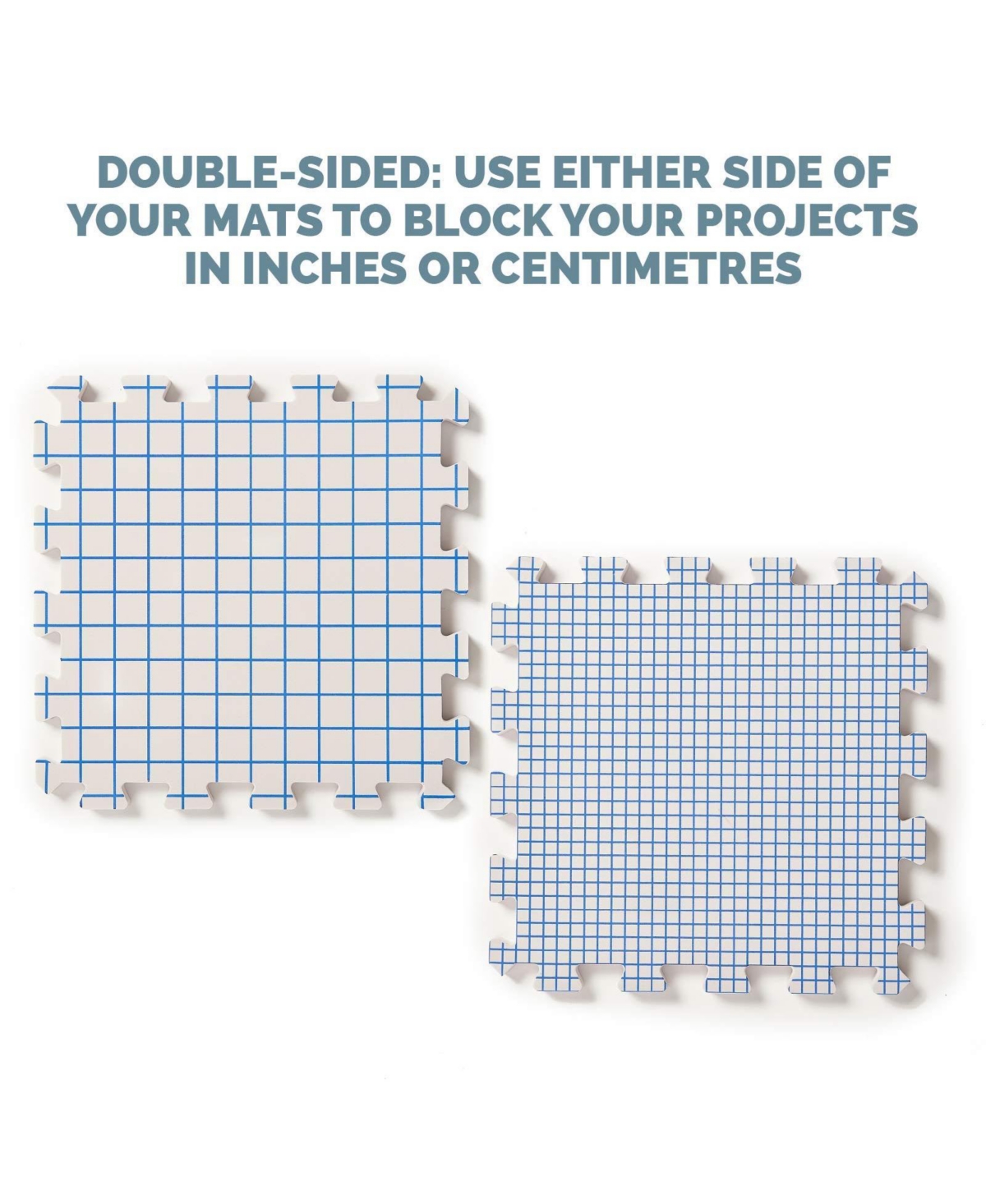 KnitIQ Blocking Mats for Knitting Premium Crochet Set  Extra Thick Blocking Boards with Gridlines, Quality Storage Bag  Pack of 14 - Double-side