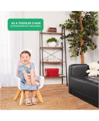 Baby Zoodle 2 in 1 High Chair, Easy to Clean, Removable Tray, Compact and Portable Convertible High Chair Toddlers, Pink