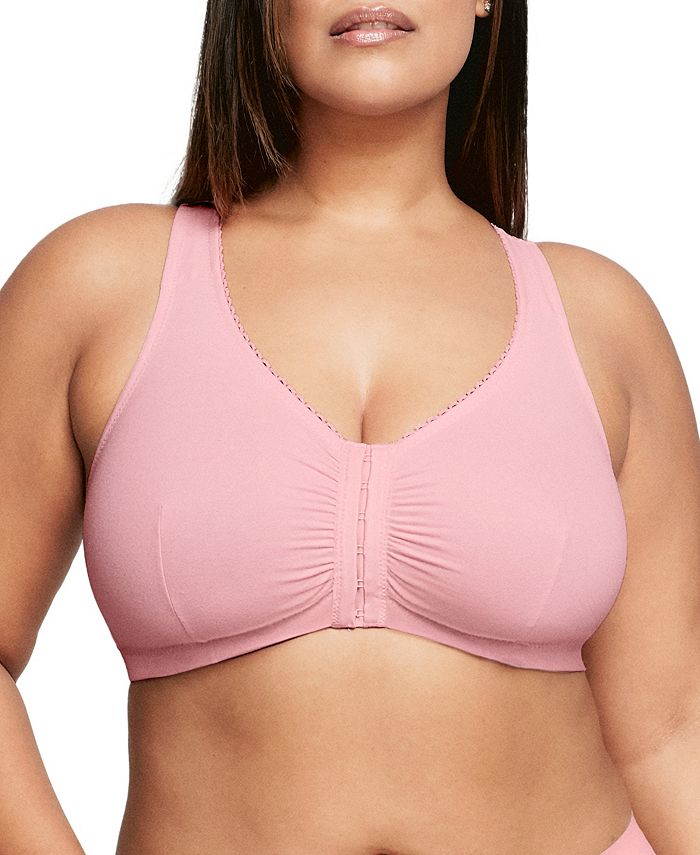  Womens Bra Plus Size Full Coverage Wirefree Non-Padded  Cotton 36DD Grey