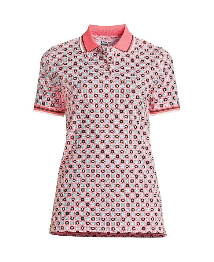 Lands' End Petite Mesh Cotton Short Sleeve Polo Shirt Macy's