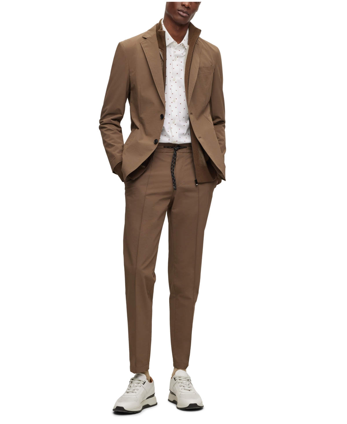 Boss by Hugo Boss Men's Printed Stretch Cotton Slim-Fit Dress Shirt