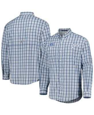 Men's Columbia Navy Dallas Cowboys Tamiami Omni-Shade Button-Down Shirt