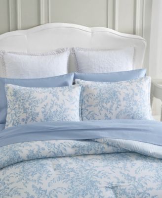 Bedford Cotton Reversible 3 Piece Comforter Set, Full/Queen