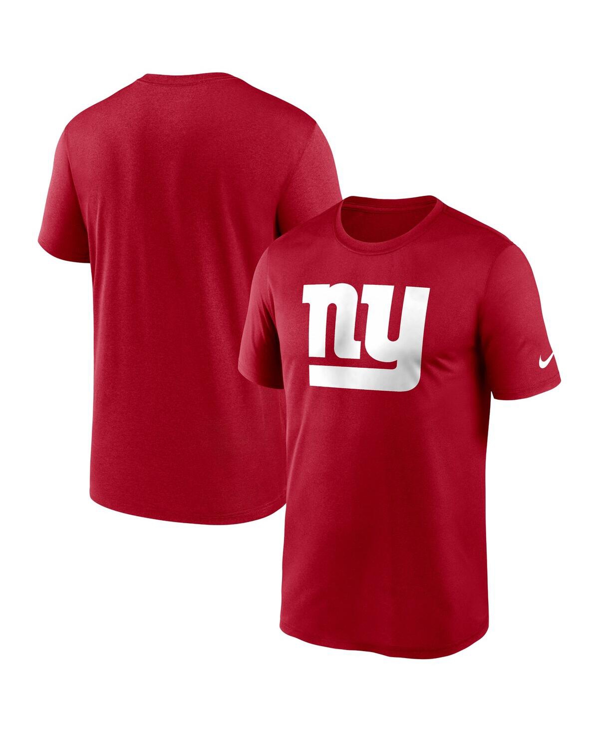 Nike Red New York Giants Legend Logo Performance T-shirt In Red