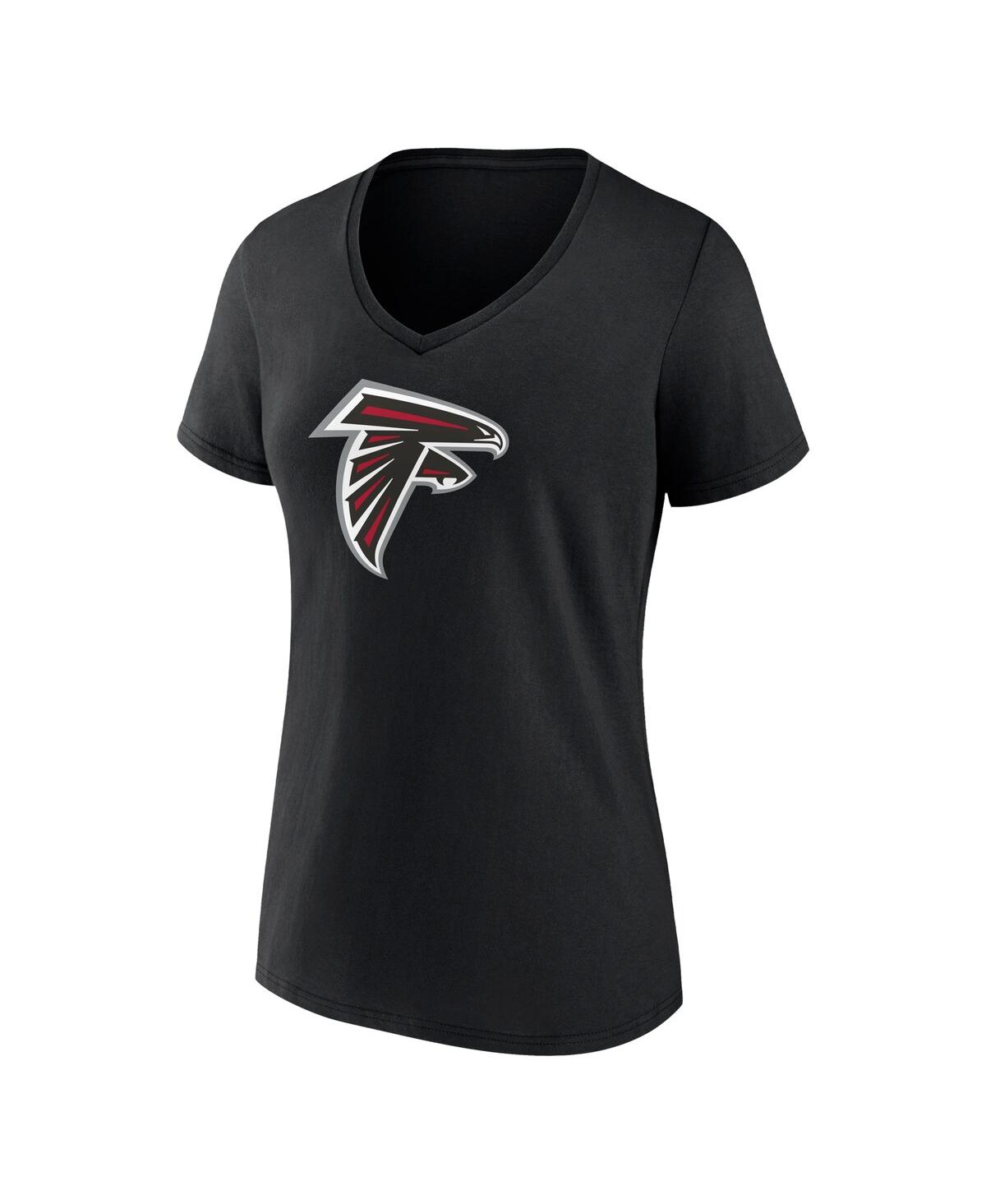 Fanatics Women's  Bijan Robinson Black Atlanta Falcons Icon Name And Number V-neck T-shirt In Black