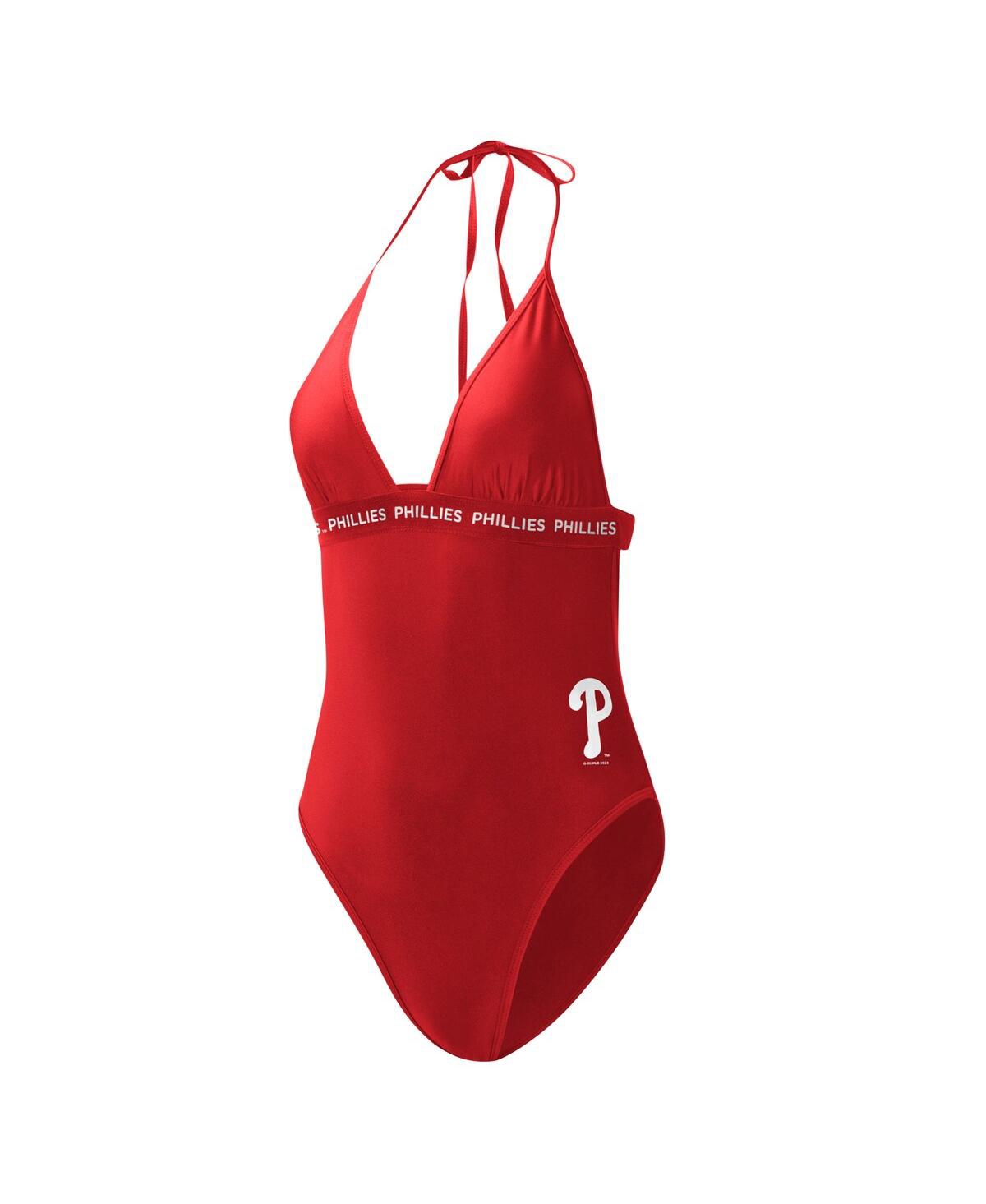 G-iii 4her By Carl Banks Red Philadelphia Phillies Full Count One-piece Swimsuit In Red