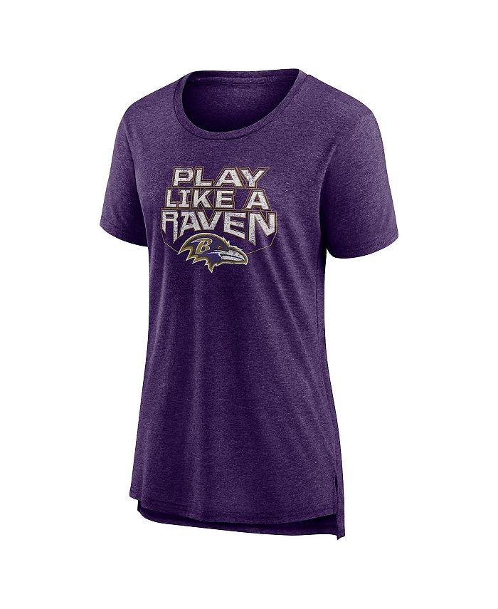 Fanatics Women's Heather Purple Baltimore Ravens Hometown First Down T ...