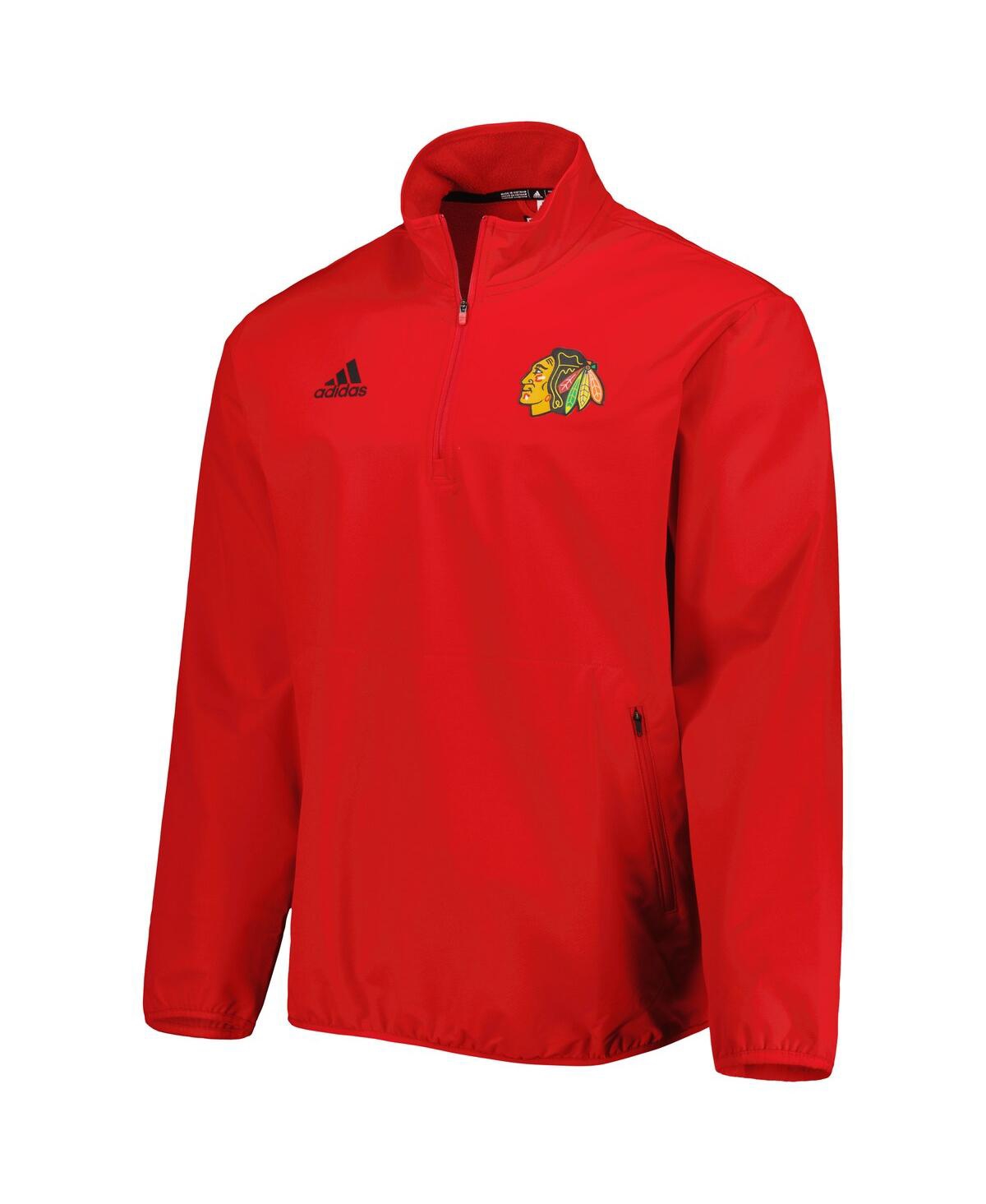 Shop Adidas Originals Men's Adidas Red Chicago Blackhawks Cold.rdy Quarter-zip Jacket