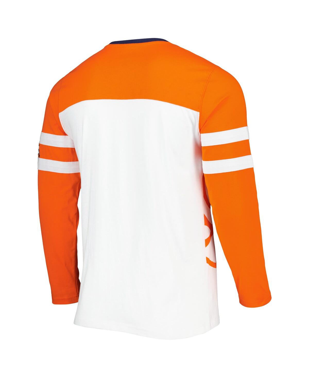 Shop Starter Men's  Orange, White Denver Broncos Halftime Long Sleeve T-shirt In Orange,white
