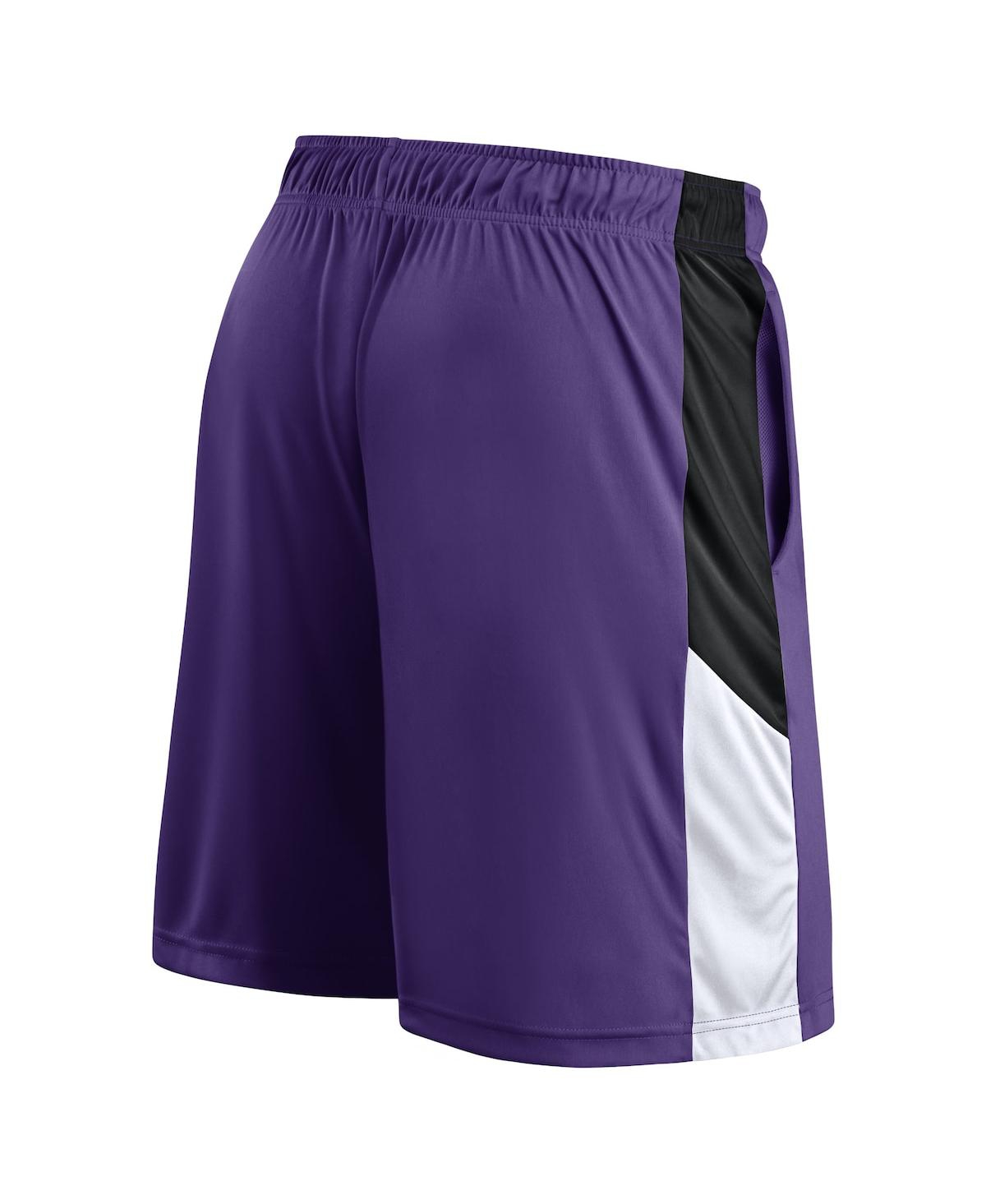 Shop Fanatics Men's  Purple Colorado Rockies Primary Logo Shorts