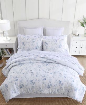 Belinda Cotton Reversible 3 Piece Comforter Set, King