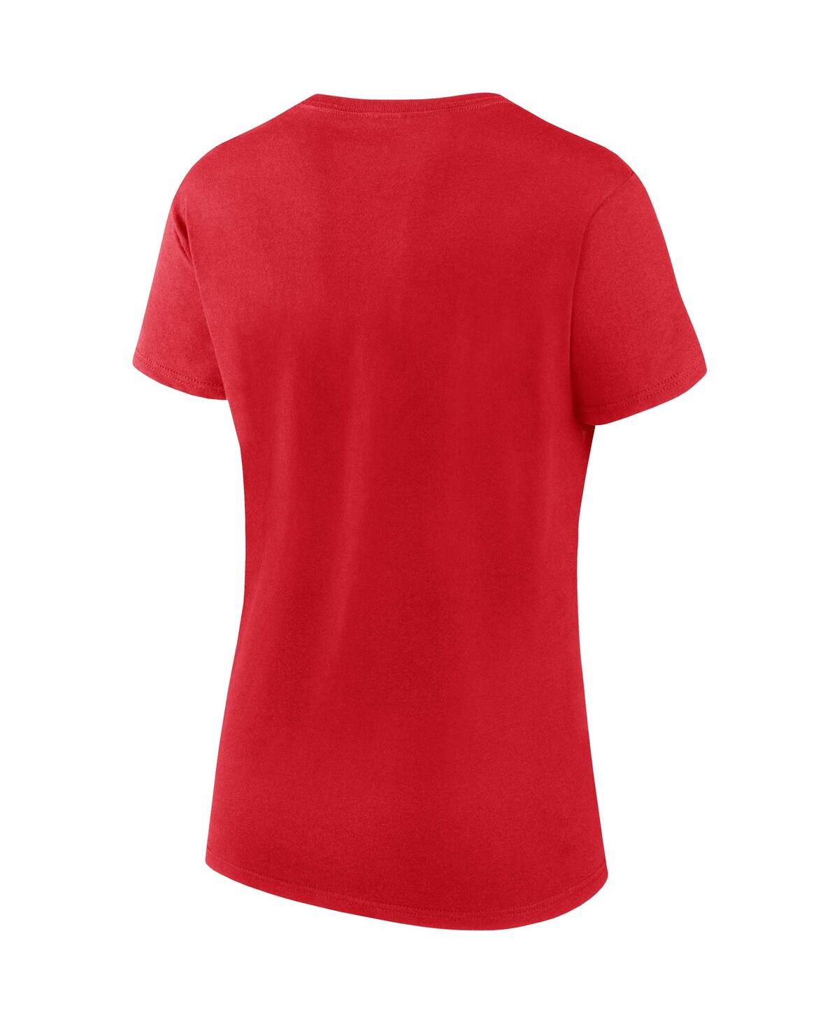 Fanatics Women's  Red, Gray St. Louis Cardinals Script T-shirt And Shorts Combo Set In Red,gray