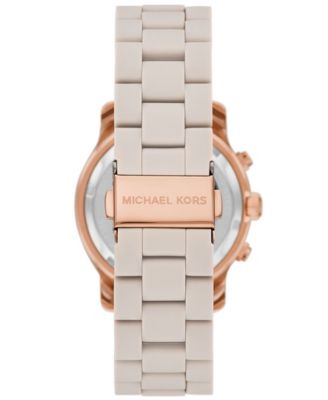 Michael Kors Women's Runway Quartz Chronograph Rose Gold-Tone Stainless ...