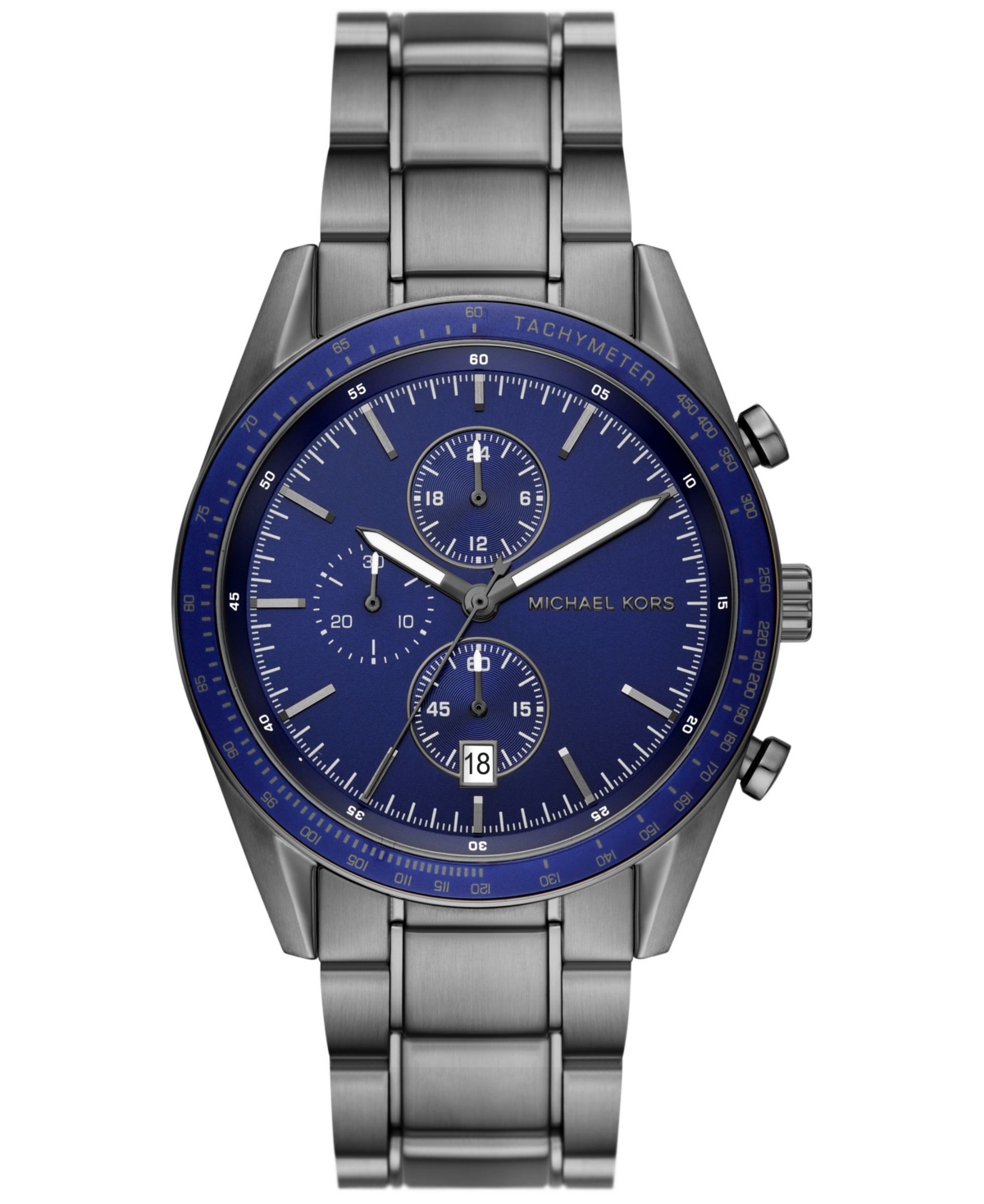Shop Michael Kors Men's Warren Quartz Chronograph Gunmetal-tone Stainless Steel Watch 42mm