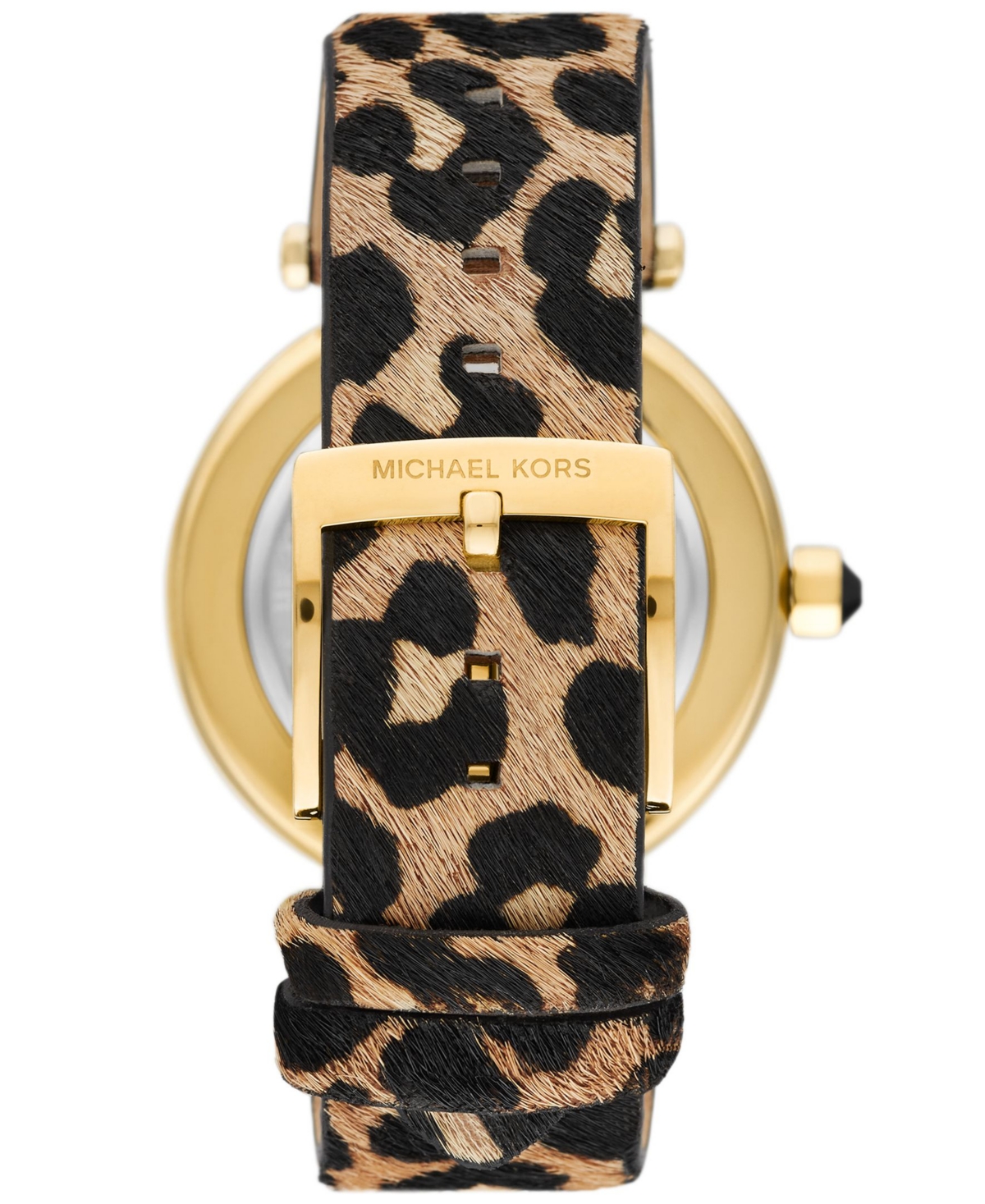 Shop Michael Kors Women's Parker Quartz Three-hand Leopard Print Calf Hair Watch 39mm In Multicolor