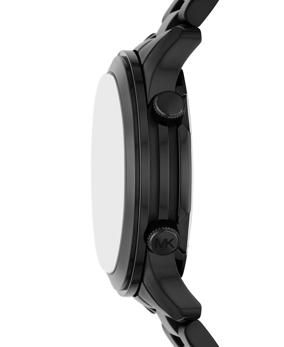 Shop Michael Kors Men's Runway Quartz Dual Time Black Stainless Steel Watch 45mm