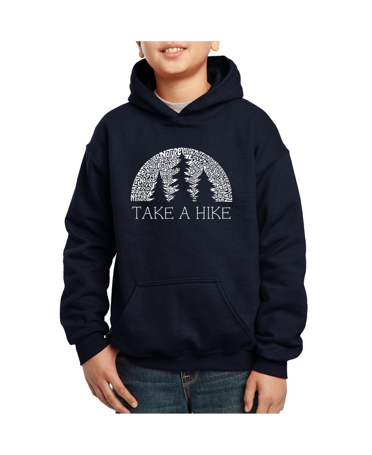 La Pop Art Boys Word Art Hooded Sweatshirt - Nature Lover