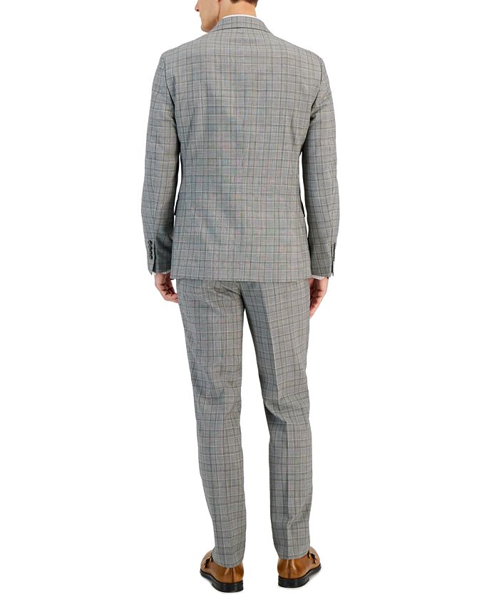 Tallia Men's Slim-Fit Plaid Wool Suit Separates - Macy's