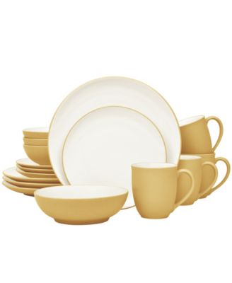 Colorwave Coupe 16 Pc. Dinnerware Set, Service for 4