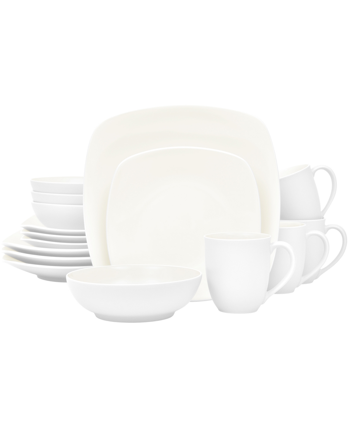 Noritake Colorwave Square 16 Pc. Dinnerware Set, Service For 4 In White