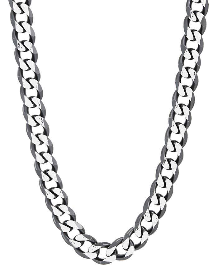 Men's Women's Sterling Silver Flat Curb Chain 1.2mm-4.4mm Solid 925 Italy Link Necklace