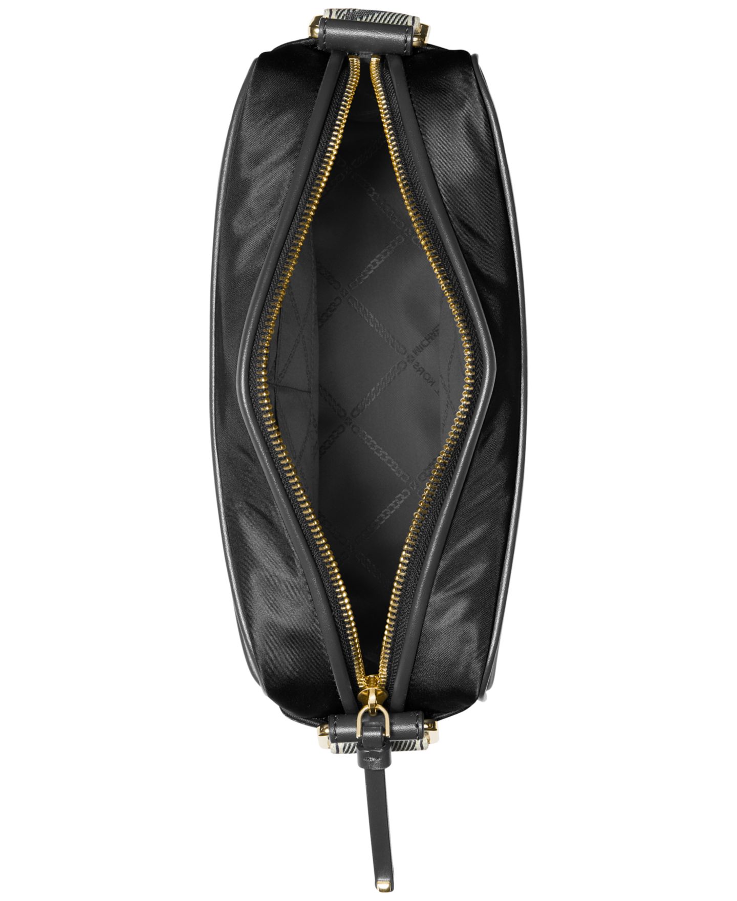 Женская сумка Michael Kors Logo Large Nylon Crossbody with Webbing Strap, цвет: Чёрный — фото 2