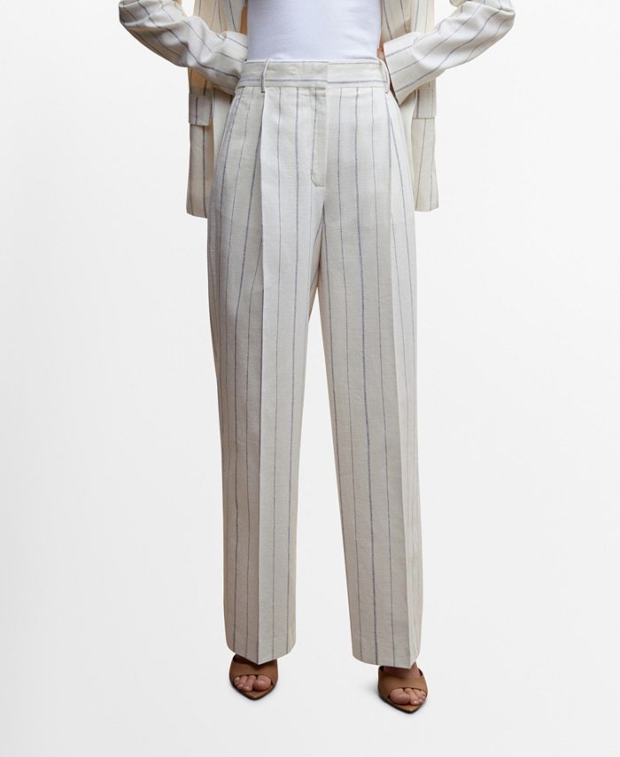 Mango striped suit outlet trousers