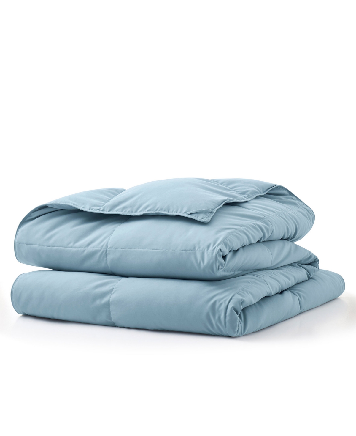 Unikome All Season 300 Thread Count Cotton Goose Down Fiber Comforter, Full/queen In Steel Blue