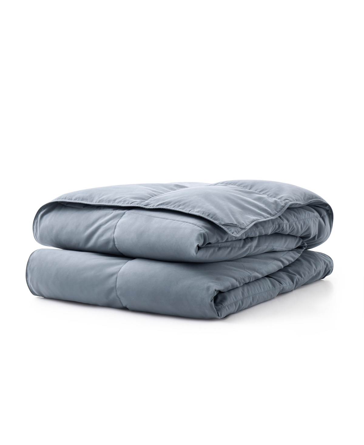 Unikome All Season 300 Thread Count Cotton Goose Down Fiber Comforter, Full/queen In Gray