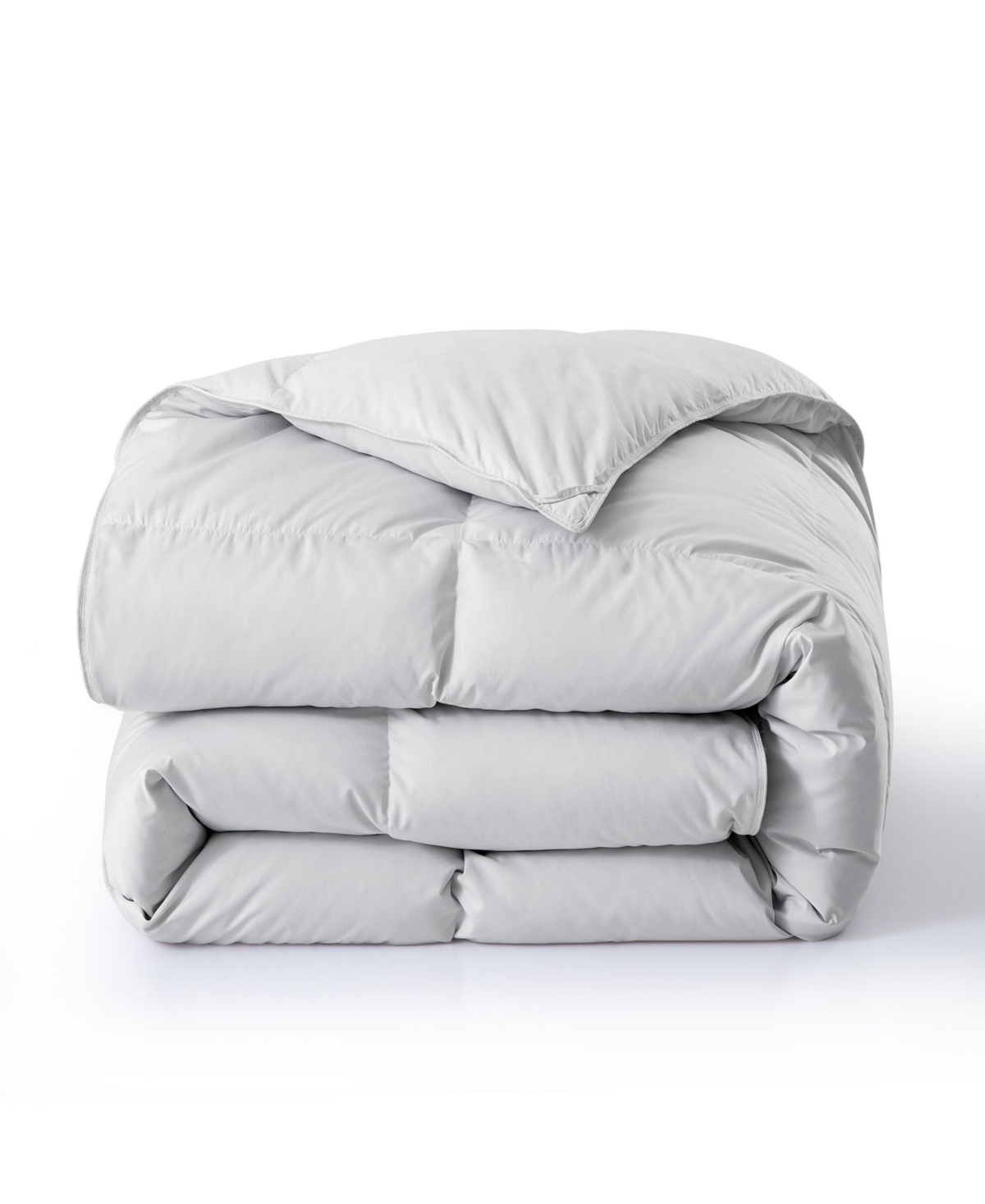 Unikome Cozy 360tc All Season Down Feather Fiber Comforter, Twin In Light Gray