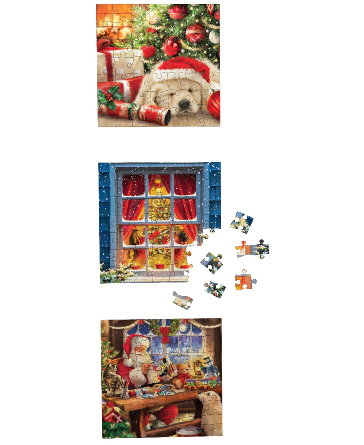 University Games Incorporated Merry Christmas Advent Calendar 24 Jigsaw Puzzles, 24 X 50 Pieces In No Color