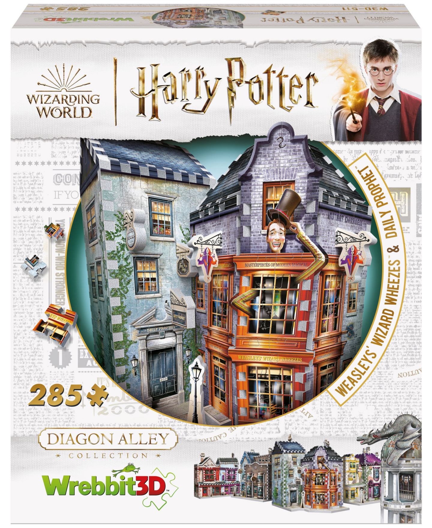 Детская игрушка University Games Harry Potter Diagon Alley 1175-Piece 3D Puzzle Collection, Ages 12+ — фото 4