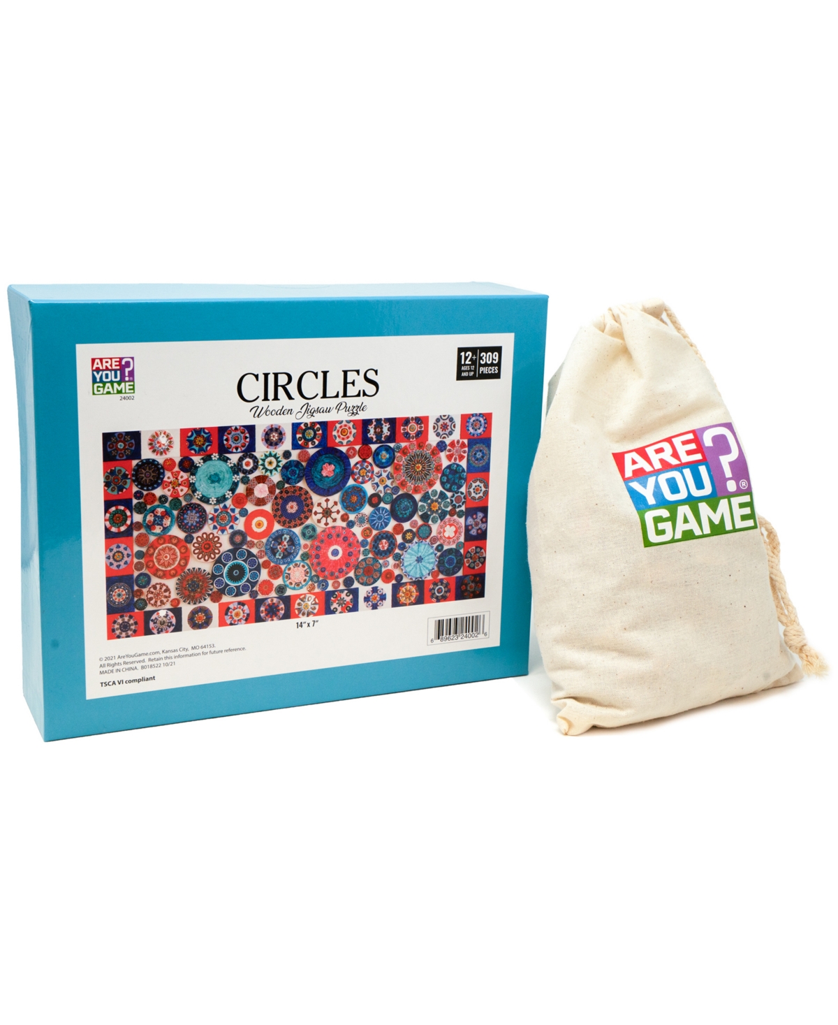 University Games Wooden Jigsaw Puzzle Circles, 309 Pieces In No Color