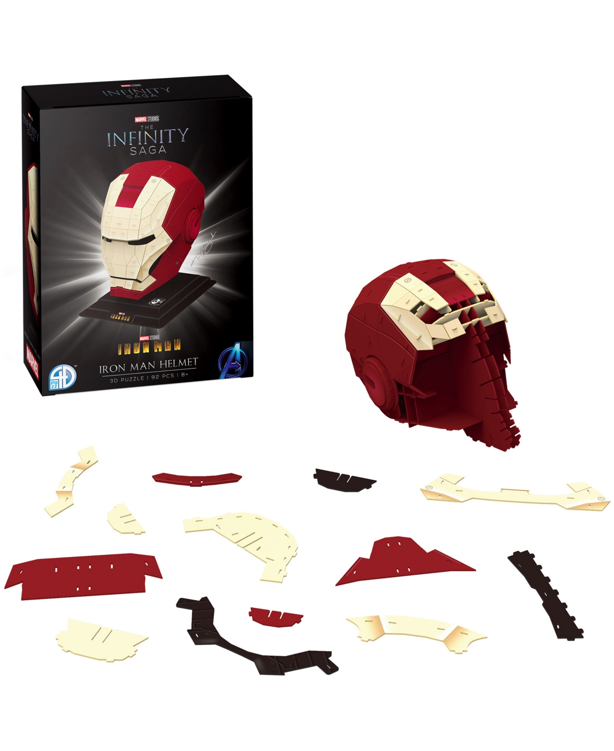 Shop University Games 4d Cityscape Marvel The Infinity Saga Iron Man Helmet 3d Puzzle, 92 Pieces In No Color