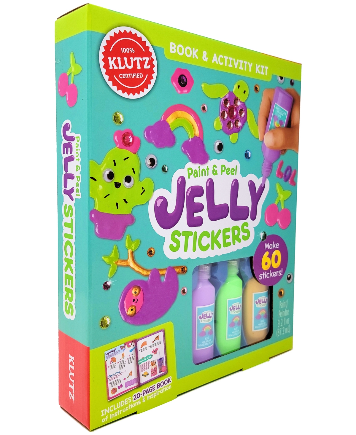 KLUTZ PAINT PEEL JELLY STICKERS 