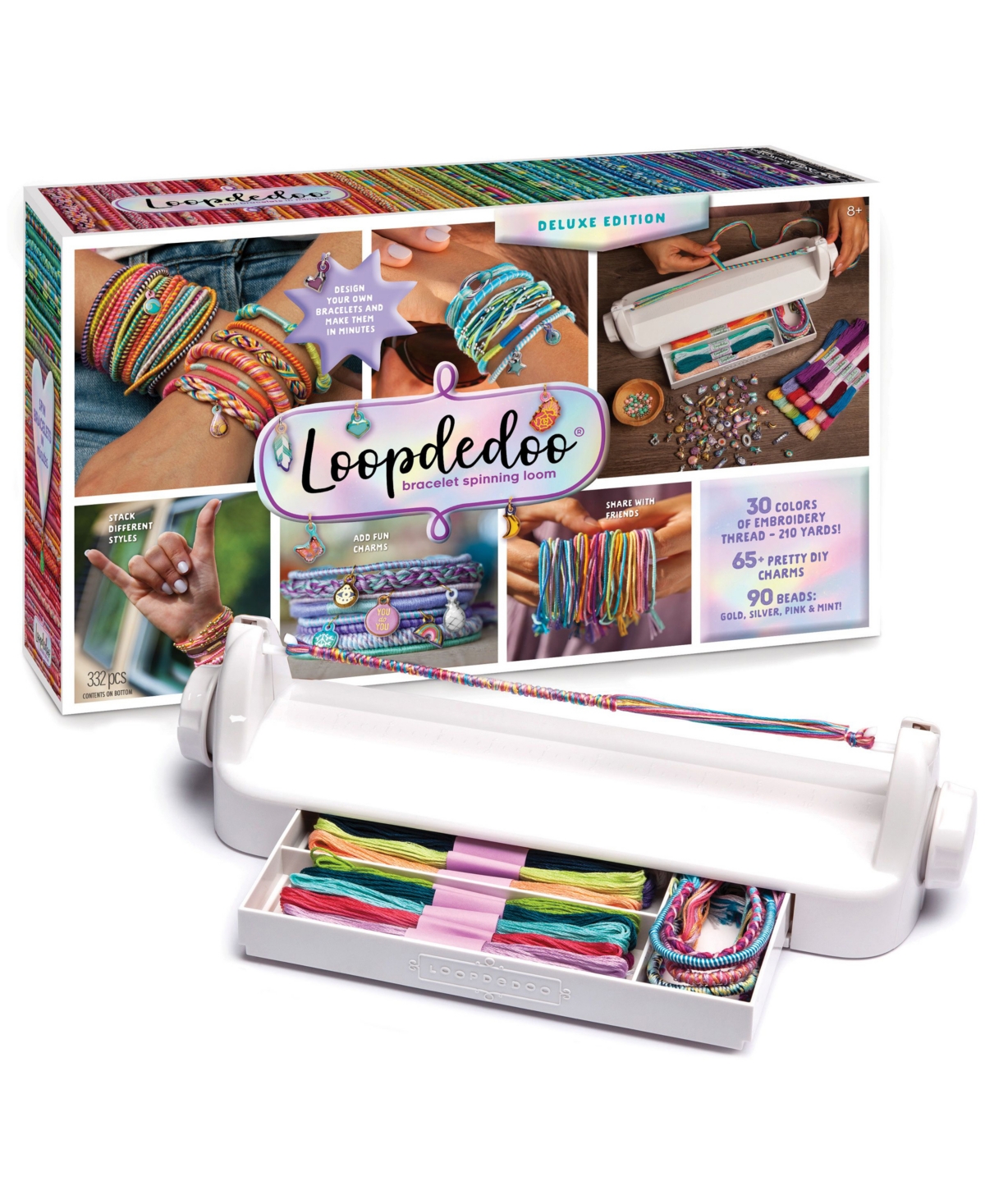 Ann Williams Kids' Loopdedoo Bracelet Spinning Loom Craft Kit Deluxe Edition In No Color
