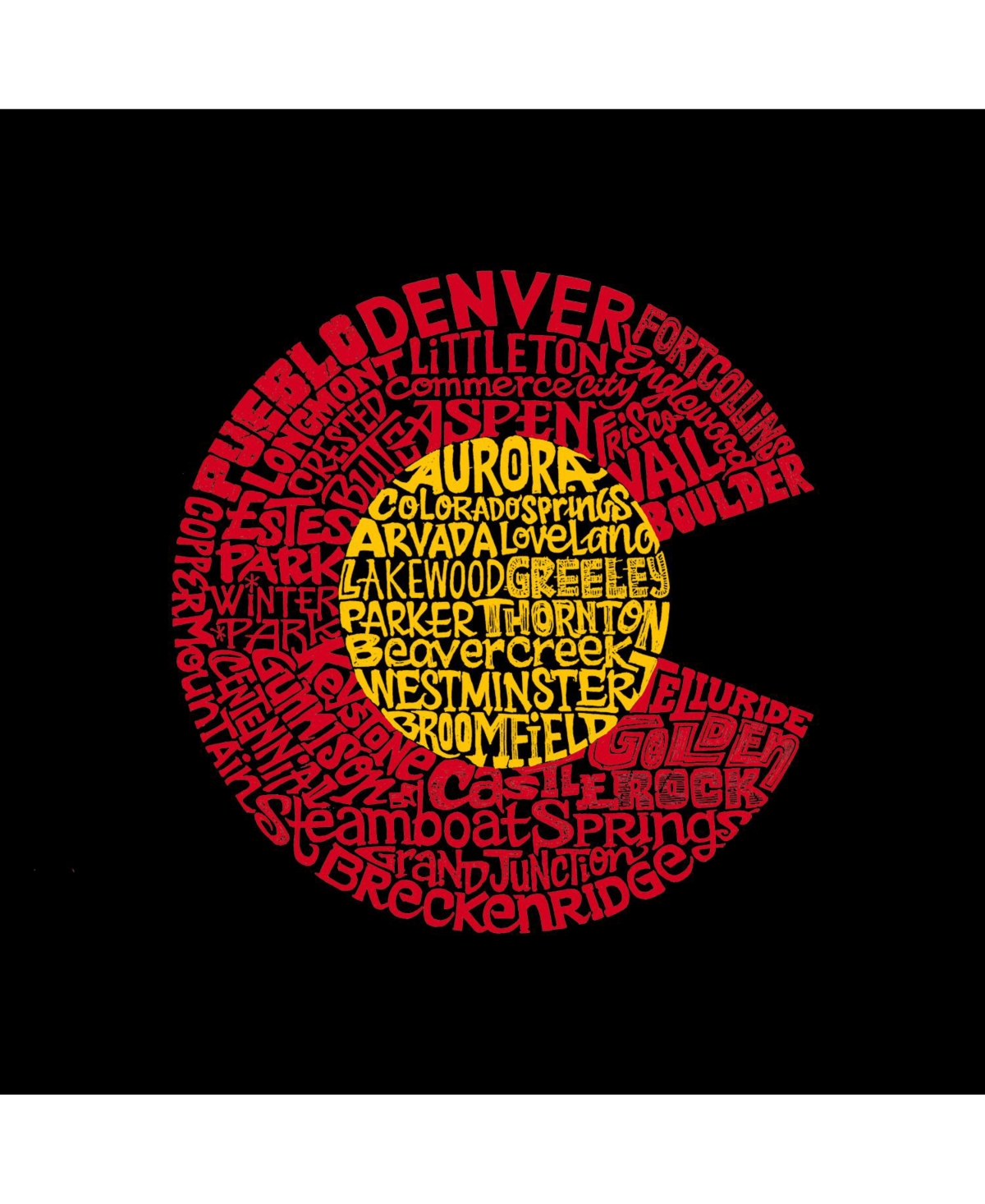 La Pop Art Girls Word Art Long Sleeve T-Shirt - Colorado