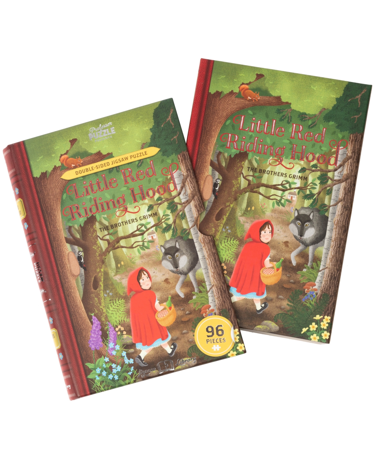 University Games Professor Puzzle The Brothers Grimm's Little Red Riding Hood Double-sided Jigsaw Puzzle, 96 Pieces In No Color