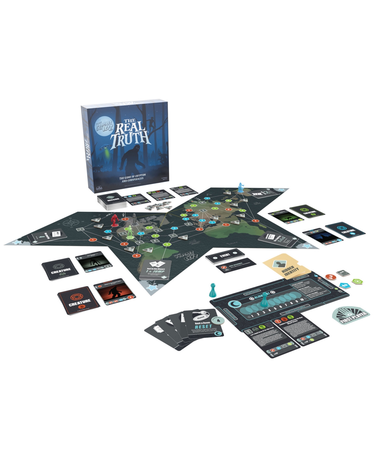 University Games Goliath The Last Podcast On The Left Presents The Real Truth The Strategy Game Of Creatures, Cryptid In No Color