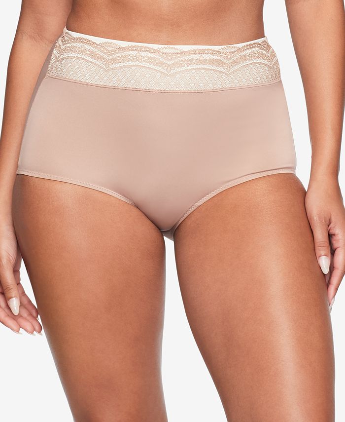 Warners® No Pinching No Problems® Dig-Free Comfort Waist with Lace  Microfiber Brief RS7401P