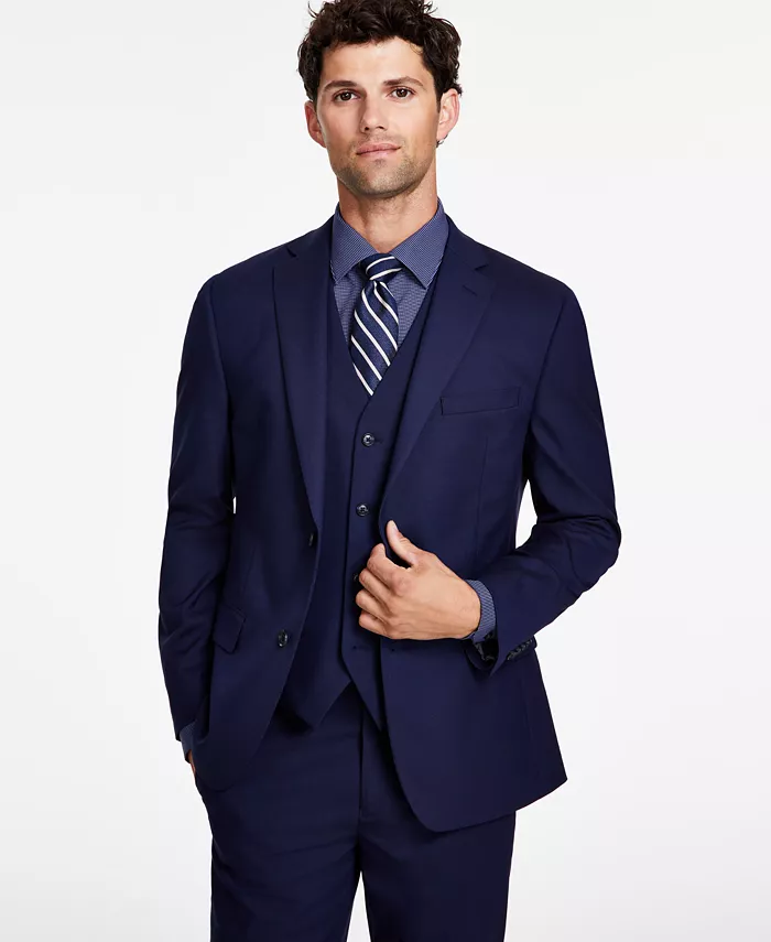 Men's Slim-Fit Stretch Solid Suit Jacket - thumbnail 4