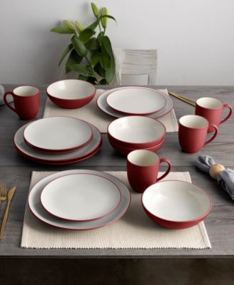 Colorwave Coupe 16 Pc. Dinnerware Set, Service for 4