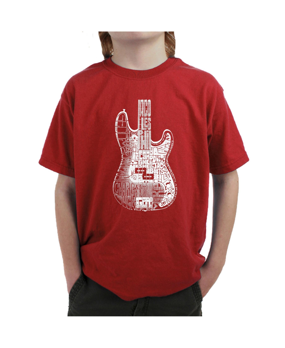 Big Boy's Word Art T-shirt - Bass Guitar